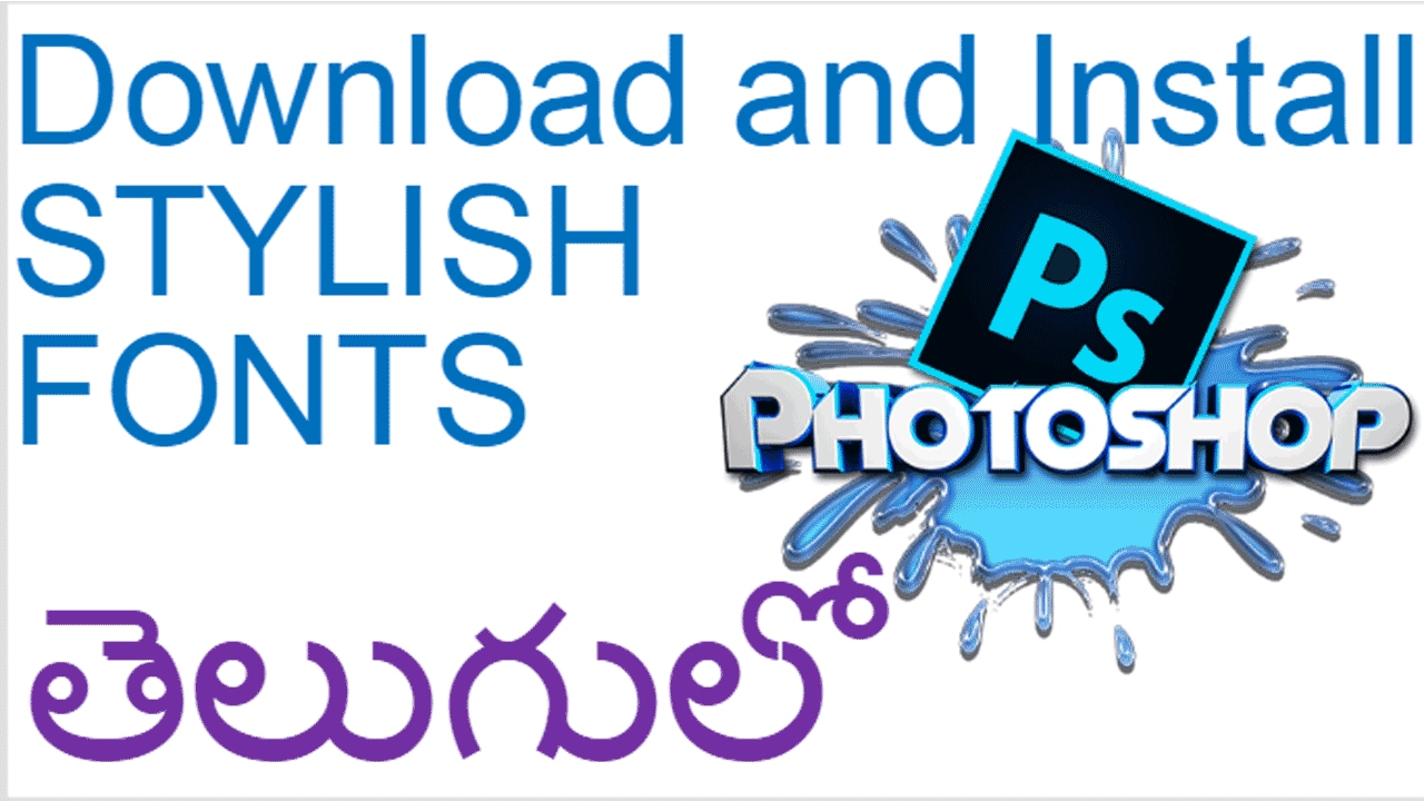 adobe photoshop 7.0 telugu fonts free download